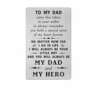 HYHYDHP Dad Christmas Cards from Son, Father Birthday Card Gifts from Son, Fathers Day Wallet Card Gift from Son, Dad I Will Always Be Your Little Boy, Fathers Day Ideas
