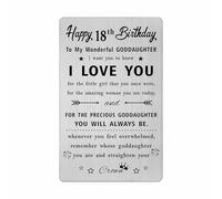 HYHYDHP Goddaughter 18th Birthday Card - Happy 18th Birthday Gifts for Goddaughter - Goddaughter 18 Year Old Birthday Cards Adult