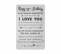 HYHYDHP Goddaughter 21st Birthday Card - Happy 21st Birthday Gifts for Goddaughter - Goddaughter 21 Year Old Birthday Cards