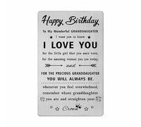 HYHYDHP Granddaughter Birthday Cards Gifts - Happy Birthday Card for Granddaughter, Personalised Bday Adult Wallet Card