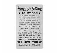 HYHYDHP Son 16th Birthday Card - Happy 16th Birthday Cards Gifts for Son - Personalised 16 Year Old Son Bday Ideas