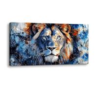 hyidecorart Canvas Wall Art for Living Room Large, 20"x40" Animals Pictures Prints, Wild Look of a Lion Bedroom Decor Aesthetic, Modern Wall Decorations for Office Bathroom Hallway Dining Room