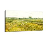hyidecorart Canvas Wall Art for Living Room Large, 20"x40" Meadows by the Stream Vintage Bedroom Decor Aesthetic, Geese Animal Paintings Artwork Wall Decorations Office Bathroom Hallway Dining Room