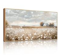 hyidecorart Wall Art for Living Room, 24"x47" Large Rural Flower Modern Canvas Wall Prints, Framed Landscape Nature Wall Decoration for Bedroom Office Hallway
