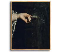 hyidecorart Wooden Framed Canvas Wall Art for Living Room, 8"x10" Dark Academia Vintage Portrait Bedroom Decor Aesthetic, Paintings Artwork Wall Decorations for Desktop Bathroom Hallway Dining Room