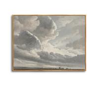 hyidecorart Wooden Framed Canvas Wall Art for Living Room, 8"x10" Natural Sunset Landscape Vintage Bedroom Decor Aesthetic, Paintings Artwork Wall Decorations for Desktop Office Hallway Dining Room