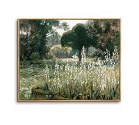 hyidecorart Wooden Framed Canvas Wall Art for Living Room, 8"x10" Summer Hyacinths Vintage Bedroom Decor Aesthetic, Paintings Artwork Wall Decorations for Desktop Office Bathroom Hallway Dining Room