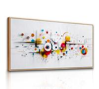 hyidecorart Wooden Framed Canvas Wall Art for Living Room Large, 23"x47" XXL Abstract Art Bedroom Decor Aesthetic, Modern Paintings Artwork Wall Decorations for Office Bathroom Hallway Dining Room