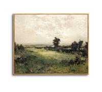 hyidecorart Wooden Framed Canvas Wall Art for Living Room Large, 24"x36" Wild Field Oil Painting Vintage Bedroom Decor Aesthetic, Pictures Prints Wall Decorations for Office Hallway Dining Room
