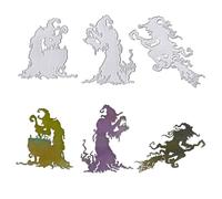 Hying Halloween Witch Cutting Dies for Card Making, Witch's Poison Furnace Die Cuts Dead Tree Dies Stencils Embossing Template for Craft Scrapbooking DIY Photo Album Decorations