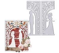 Hying Wedding Frame Cutting Dies for Card Making, Bride Groom Die Cuts Wedding Invitation Dies Stencils Embossing Template for Craft Scrapbooking DIY Photo Album Decorations