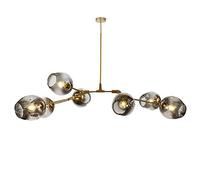 HYJAUSXB Modern creative chandelier Adjustable Downrod Modern Glass Shade Magic Bean Pendant Lamp,Modern Molecular,Creative Hanging Lighting Fixture-A 7 Lights