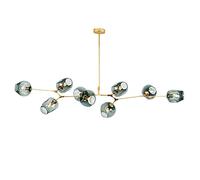 HYJAUSXB Modern creative chandelier Adjustable Downrod Modern Glass Shade Magic Bean Pendant Lamp,Modern Molecular,Creative Hanging Lighting Fixture-C 9 Lights