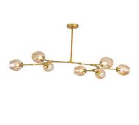 HYJAUSXB Modern creative chandelier Adjustable Downrod Modern Glass Shade Magic Bean Pendant Lamp,Modern Molecular,Creative Hanging Lighting Fixture-D 7 Lights