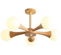 HYJAUSXB Modern creative chandelier Mid Century Modern Milk Glass Ceiling Light 3-Light Front Porch Wood Farmhouse Semi Flush Sputnik Bedroom for Kitchen Laundry Room Dini