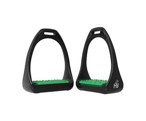 HyJUMP Compositi Reflex Stirrups with Coloured Treads (One Size) (Green)