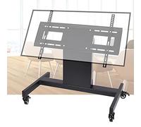 HYJYGM Conference Room Podium TV Floor Stand, Stage Vertical 90-Degree Tilting Low Cart, Fits 32-65inch TVs, Load Capacity 50kg/110 Lbs