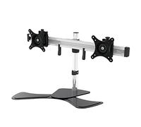 HYJYGM Dual Screen Table Top TV Stand, TV Stand Mount with Multi-Angle Adjustment, Between Horizontal and Vertical Screens, Fits 15-27 Inch TVs