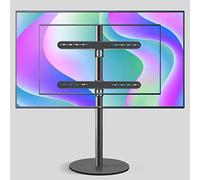 HYJYGM Floor TV Stand for 37-75 Inch Screen, Height Adjustable TV Floor Stand with Anti-Slip Rubber Mat, Max 600x600mm