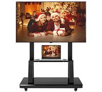 HYJYGM Heavy Duty Rolling TV Stand for 65 Inch TV Adjustable, Black TV Cart Trolley with Wheels for Bedroom/Home/Livivng Room, Load 120Kg/265Lbs Beautiful Scenery