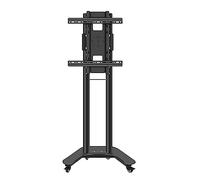 HYJYGM Mobile TV Cart On Wheels for 32-60 Inch TVs,Height Adjustable Rolling Floor Stand with 0-90° Rotation, Perfect for Corner & Bedroom