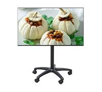 HYJYGM Mobile TV Cart Rolling Floor Stand, Height Adjustable Outdoor Metal Trolley Stand with Locking Wheels, Fits 14-37 Inch Monitor Screen
