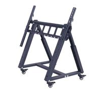HYJYGM Mobile TV Mount Stand - Heavy Duty TV Cart Stand, Rolling TV Stand for 32-85 Inch TVs, Low Profile Floor Monitor Cart, 20°-50° Adjustable Viewing Angle, Hold Up to 60kg/132lbs