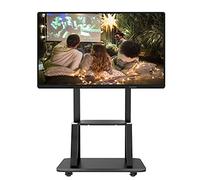 HYJYGM Mobile TV Stand On Wheels Height Adjustable, Fits 32 42 50 55 60 65 70 75 Inch Heavy Duty TV Cart for Living Room Bedroom, Up to 265Lb Beautiful Scenery