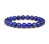 HYJYGM Natural Tiger Eye Lapis Lazuli Beads Bangle 8mm Women's Bracelet,25 Botswana Agate, 19cm