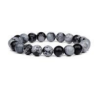 HYJYGM Natural Tiger Eye Lapis Lazuli Beads Bangle 8mm Women's Bracelet,25 Botswana Agate, 19cm
