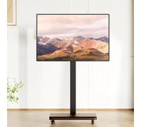 HYJYGM TV Stand Mobile TV Cart On Wheels - TV Floor Stand, for 32-65 Inch Flat Screen Portable Floor TV Stand Holds, Horizontal and Vertical Screen Fixed, Up to 100kg