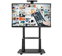 HYJYGM TV Stand Rolling Tilting TV Stand for 32-75 Inch Flat/Curved Screen TVs, Floor-Standing Heavy Duty TV Trolley for Living Room Office, Height Adjustable beautiful scenery
