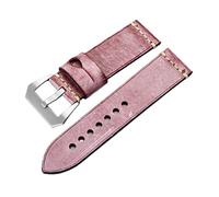 HYJYGX 20/22/24/26mm Thickened Vegetable Tanned Cowhide Watch Band Replacement, Candy Color Waterproof Watch Strap Accessories