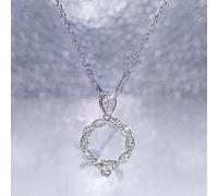 HYJYGX small fresh ring pendant necklace twist rope ring clavicle chain wild jewelry