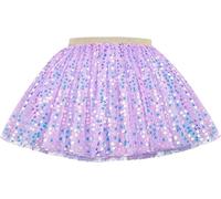 Hykiee Tutu Skirt for Girls Purple 2 3 4 5 6 Years, Soft Toddler Baby Princess Sparkling Sequin Tulle Girl's Skirt 3 Layered Ruffle Dance Ballet Short Dress for Girl Birthday Party Fashion Clothes