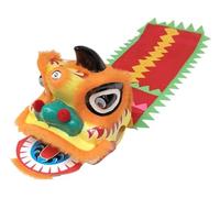 HYKJCSS Dragon Dance Lion Dance 8 In Lion Dance Head Artificial Wool Lion Dance Props For Traditional Festivals Lion Dance Costume Lion Dance Chinese New Year(Orange)