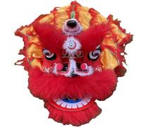 HYKJCSS Dragon Dance Lion Dance 9 Inch Lion Dance Costume Traditional Mascot Lion Dance Head Chinese Lion Dance Dragon Dance Chinese New Year(Rosso)