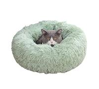 HYKJCSS Pet Bed Faux Fur Dog Bed Cat Bed Pet Bed Donut Cuddler Round Kitten Bed For Dogs With Fluffy Comfy Plush Kennel Cushion Dog Bed(Grün,70cm)