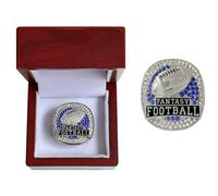 HYKJSHED 2019 Fantasy Football Ring Championship Ring Championship Trophy Gift Box Ring Display Box