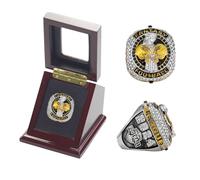 HYKJSHED 2024 Fantasy Football Ring With Display Case Championship Ring FFL Champions Ring Souvenir Fan Gift(Size:12)
