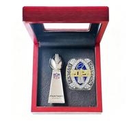 HYKJSHED 2026 FFL Fantasy Football Championship Ring Trophy Prize Football Cup Sports MVP Trophy Rings Set for Fans Mens' Souvenir Gift