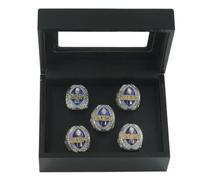 HYKJSHED 5Pcs Fantasy Football Rings 2021 2022 2023 2024 2025 Father's Day Collectibles Championship Ring Souvenir Fan Gift