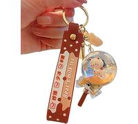 HYKJSHED Kawaii Donut Keychain Cute Bubble Tea Keychain Bear Key Ring Pendant Doll for Girl
