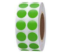 Hylabelest 0.5 inch Double Row Dot Labels Round Stickers Fluorescent Paper 2000 pcs, Green
