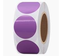 Hylabelest 1.5 Inch Round Direct Thermal Labels for UPC Barcodes Self-Adhesive Address Shipping Thermal Stickers (Purple, 1.5 Inch)