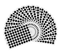 Hylabelest 10mm Round Coloured Dot Stickers Sticky Labels, 20 Sheets, Total Pack of 1400 (Black)