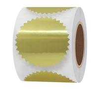 Hylabelest 2 Inch Bright Gold Certificate Wafer Seals Labels Awards Legal Embossing Stickers (Bright Gold)