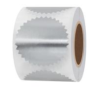Hylabelest 2 Inch Bright Silver Certificate Wafer Seals Labels Awards Legal Embossing Stickers (Bright Silver)