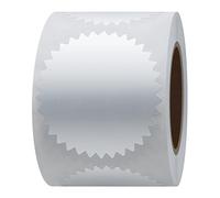 Hylabelest 2 Inch Round Certificate Sealing Labels Awards Legal Embossing Stickers Total 300 Stickers Per Roll (Silver)