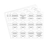 Hylabelest 60 PCS Waterproof Labels for Bottles, Bathroom Hand Soap Dispenser Label Stickers, Removable Cleaning Labels for Lotion, Shampoo and Conditioner 70x65mm (White)